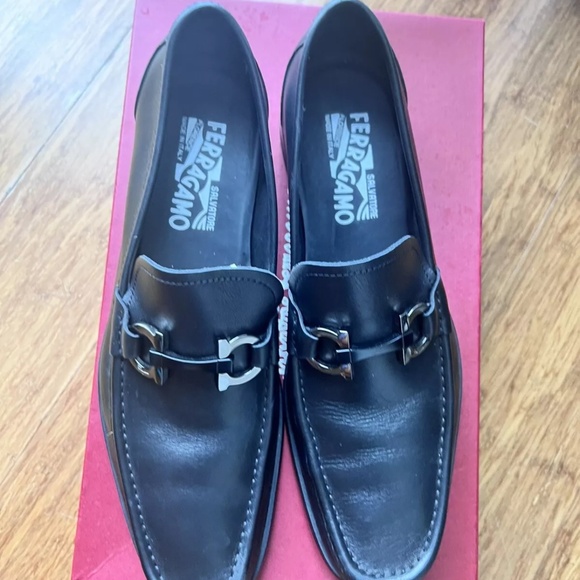 Men\'s SALVATORE  \'Grandioso\' Black Leather Loafers Size US 9 -